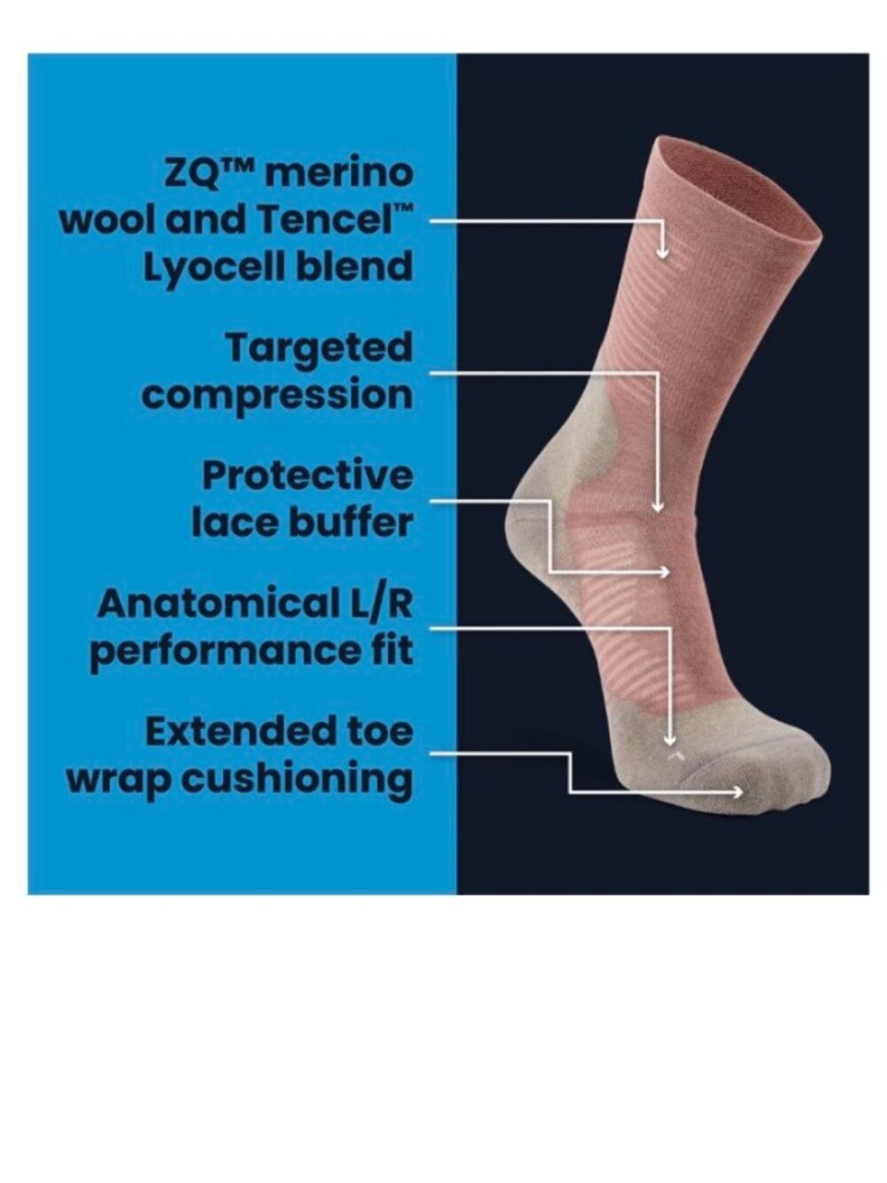 BALEGA HIKE PERFORMANCE UNISEX SOCKS NWT